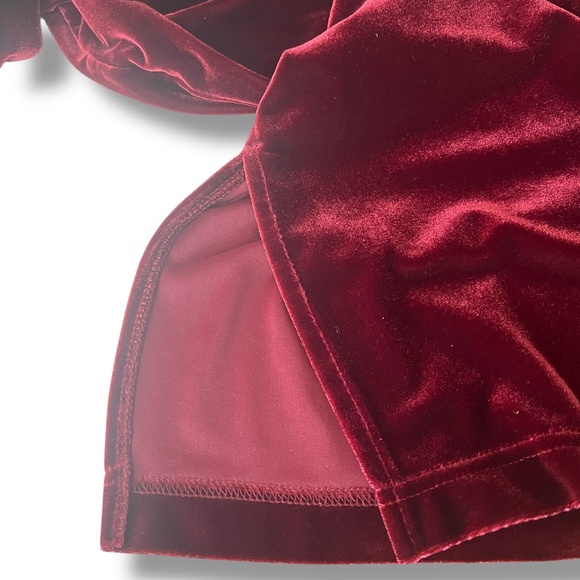 Working Classics Velvet Button‎ Shirt Size 22/24 Burgundy Fairy Glam Mature - Picture 7 of 8